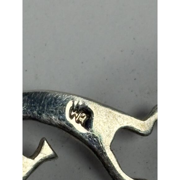 Sterling Silver Kokopelli Dangle Earrings Multicolor Inlay Southwest Stamp WR - Picture 6 of 7